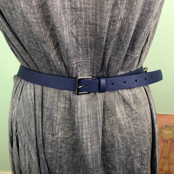 INC saffiano faux-leather women's belt bag/fanny pack -NAVY BLUE- MEDIUM - Picture 4 of 10